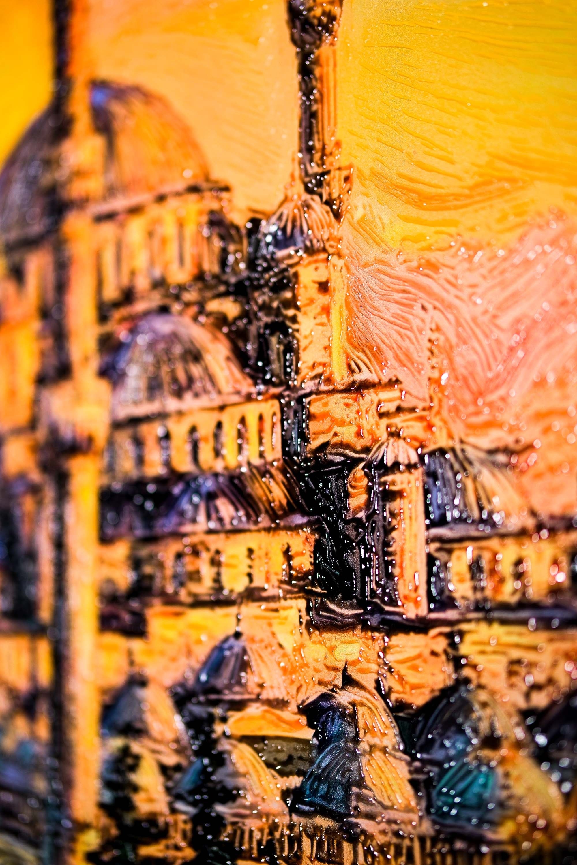 Altın Gün Batımı: Sultanahmet Camii — 3D Kabartmalı Premium Duvar Sanatı