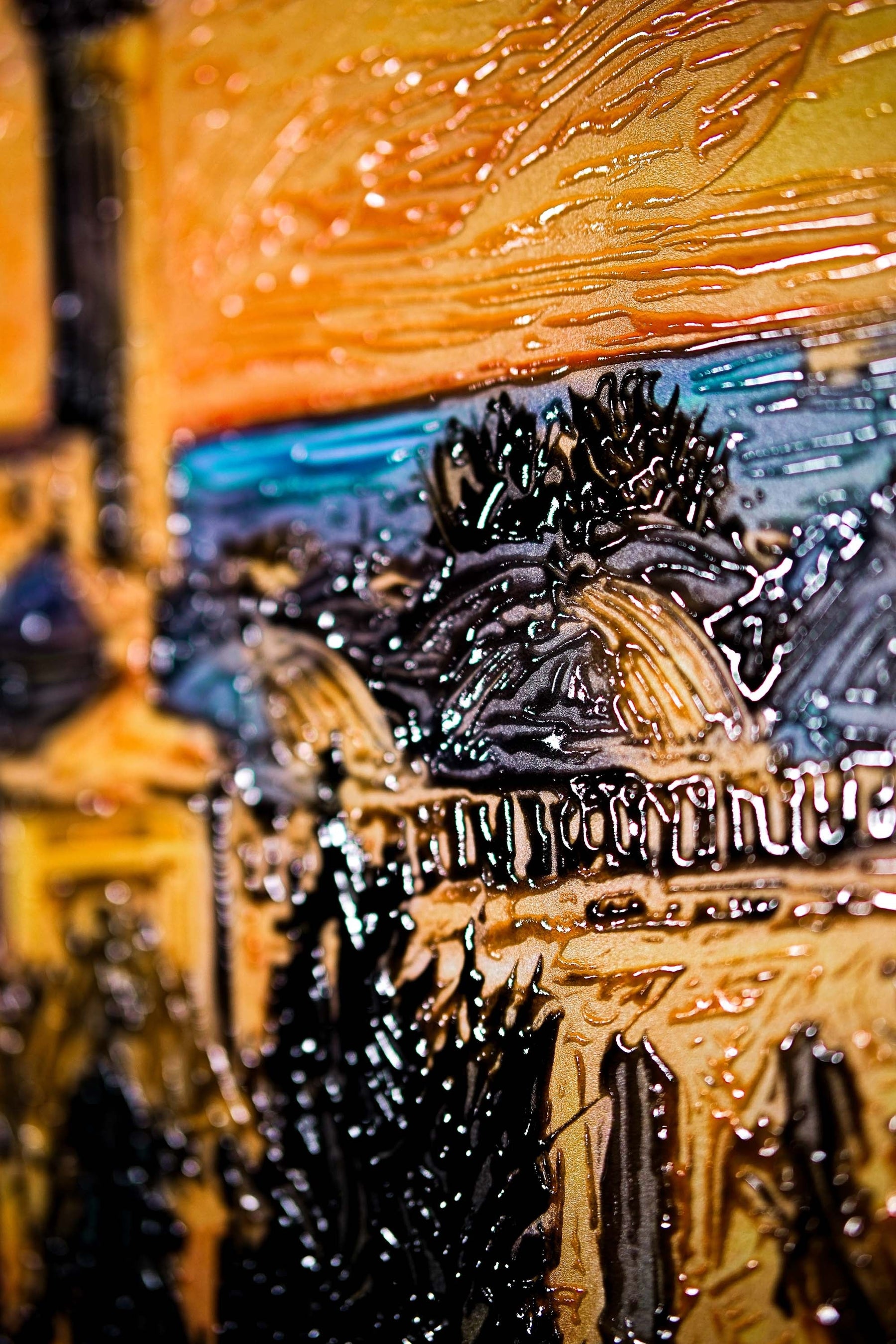 Altın Gün Batımı: Sultanahmet Camii — 3D Kabartmalı Premium Duvar Sanatı