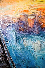 Twilight Pier Reflections — 3D Kabartmalı Premium Duvar Sanatı