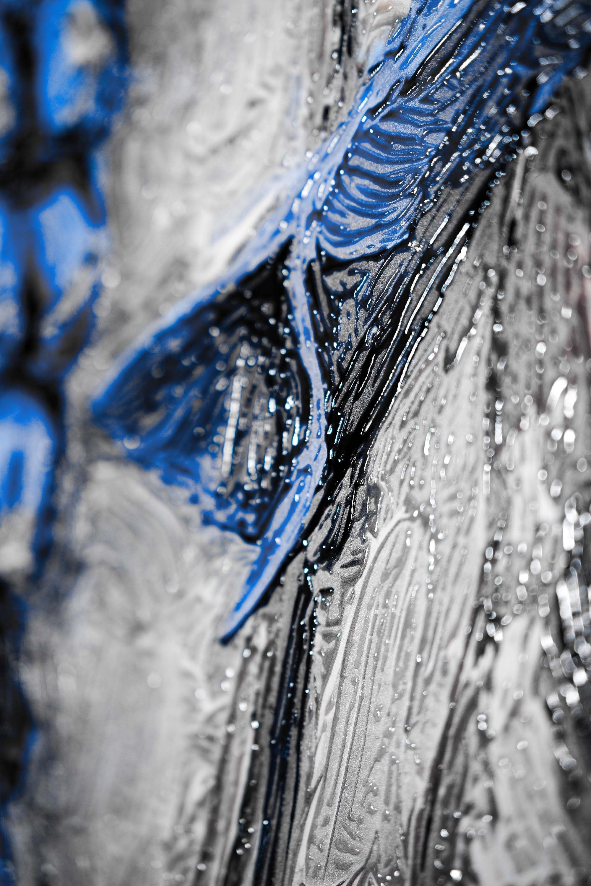 Safir Flora Kabartması — 3D Kabartmalı Premium Duvar Sanatı