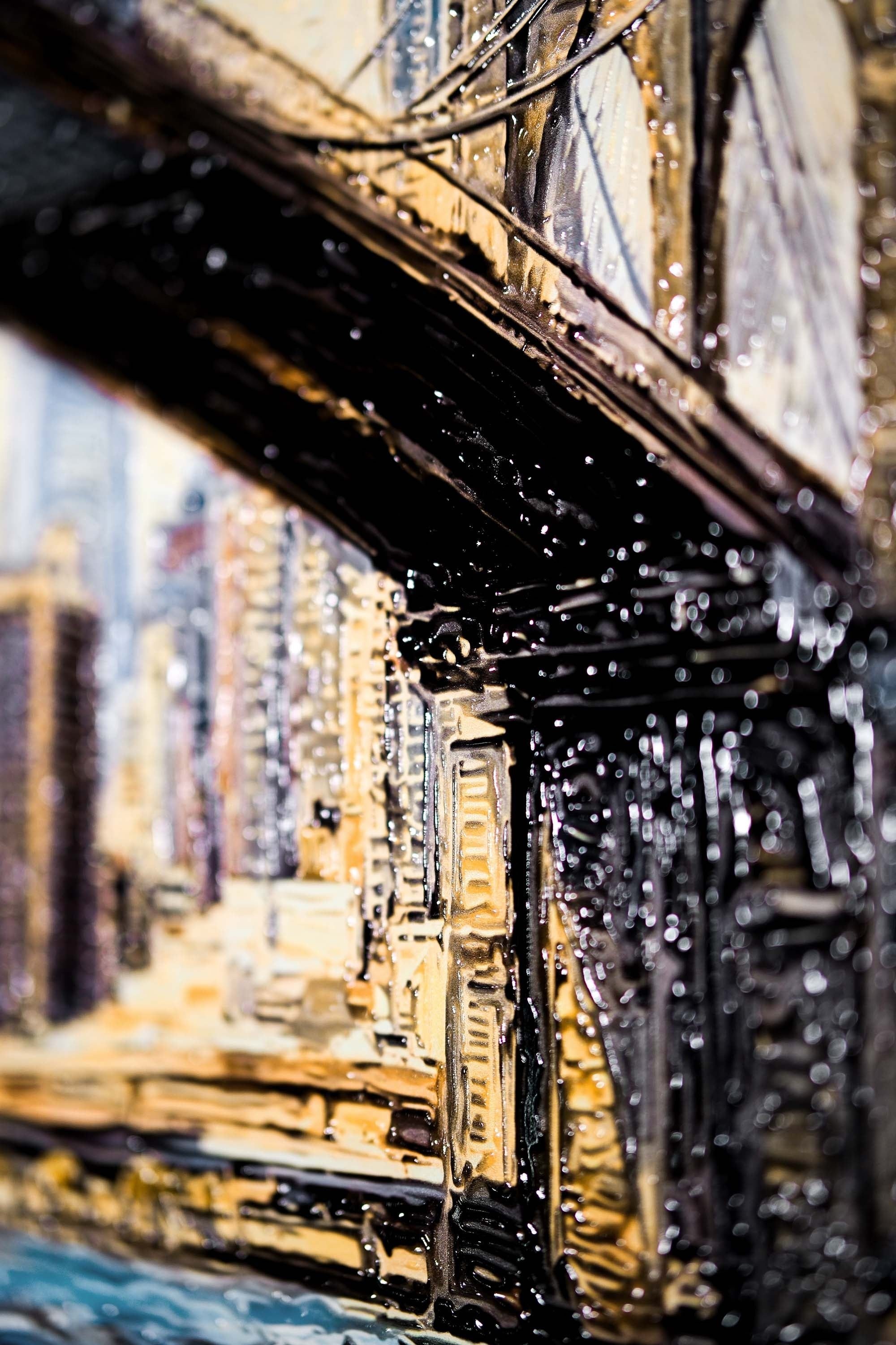 Gotham’s Golden Gateway: Brooklyn Bridge — 3D Kabartmalı Premium Duvar Sanatı