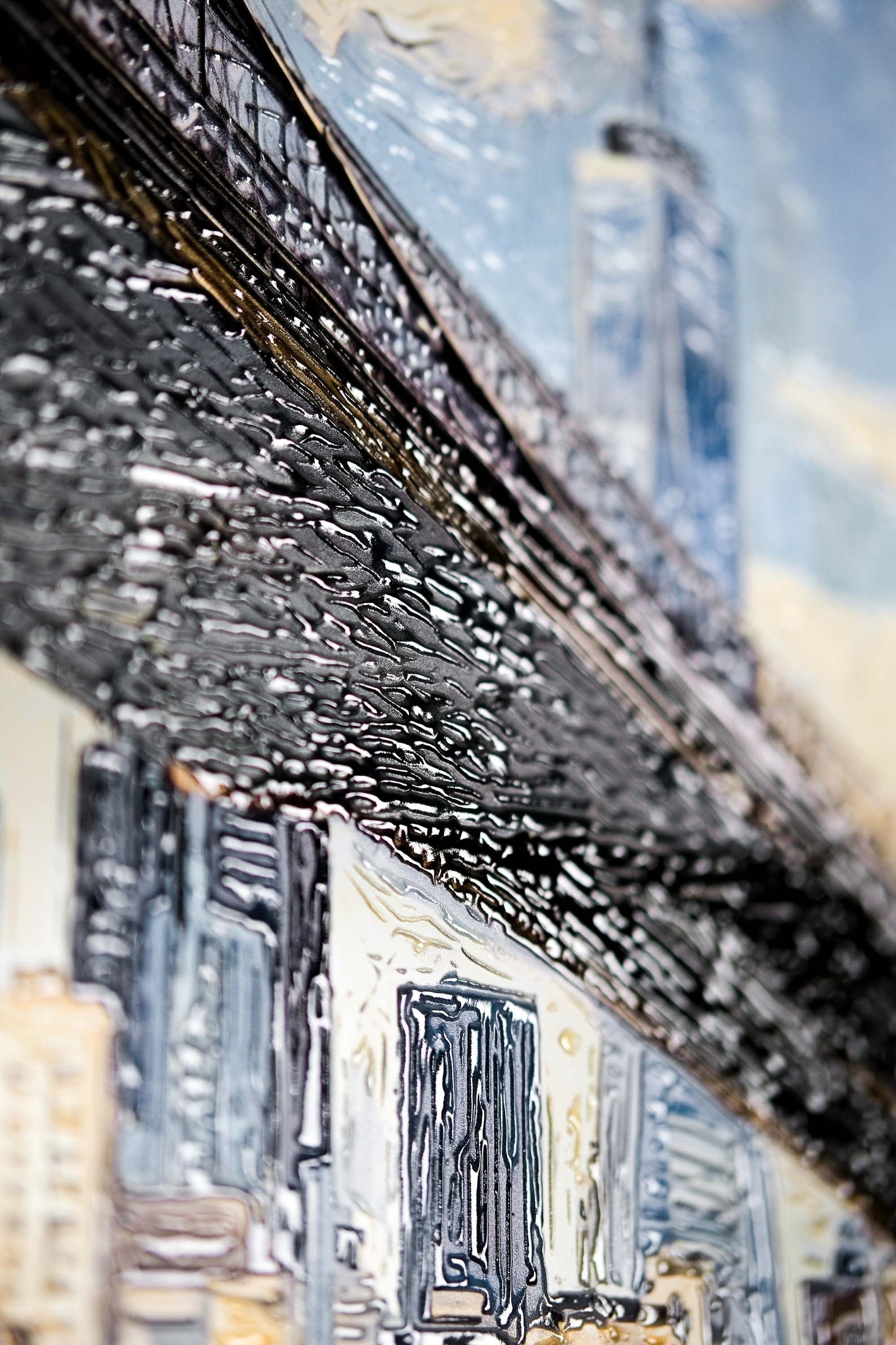 Gotham’s Golden Gateway: Brooklyn Bridge — 3D Kabartmalı Premium Duvar Sanatı