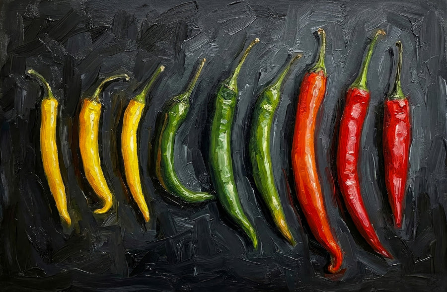 Radiant Spice Spectrum — 3D Kabartmalı Premium Duvar Sanatı