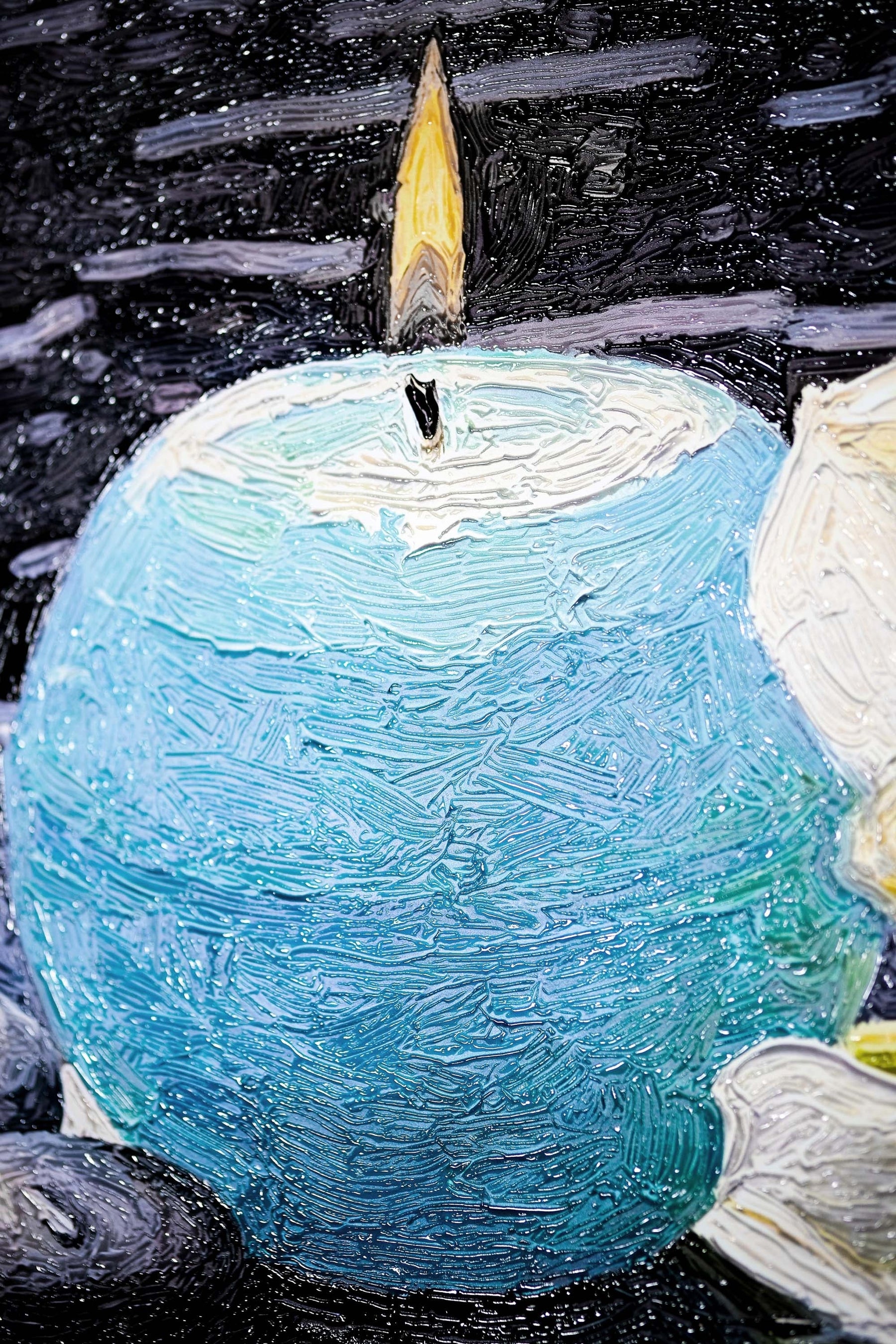 Zen Huzur Çiçeği — 3D Kabartmalı Premium Duvar Sanatı