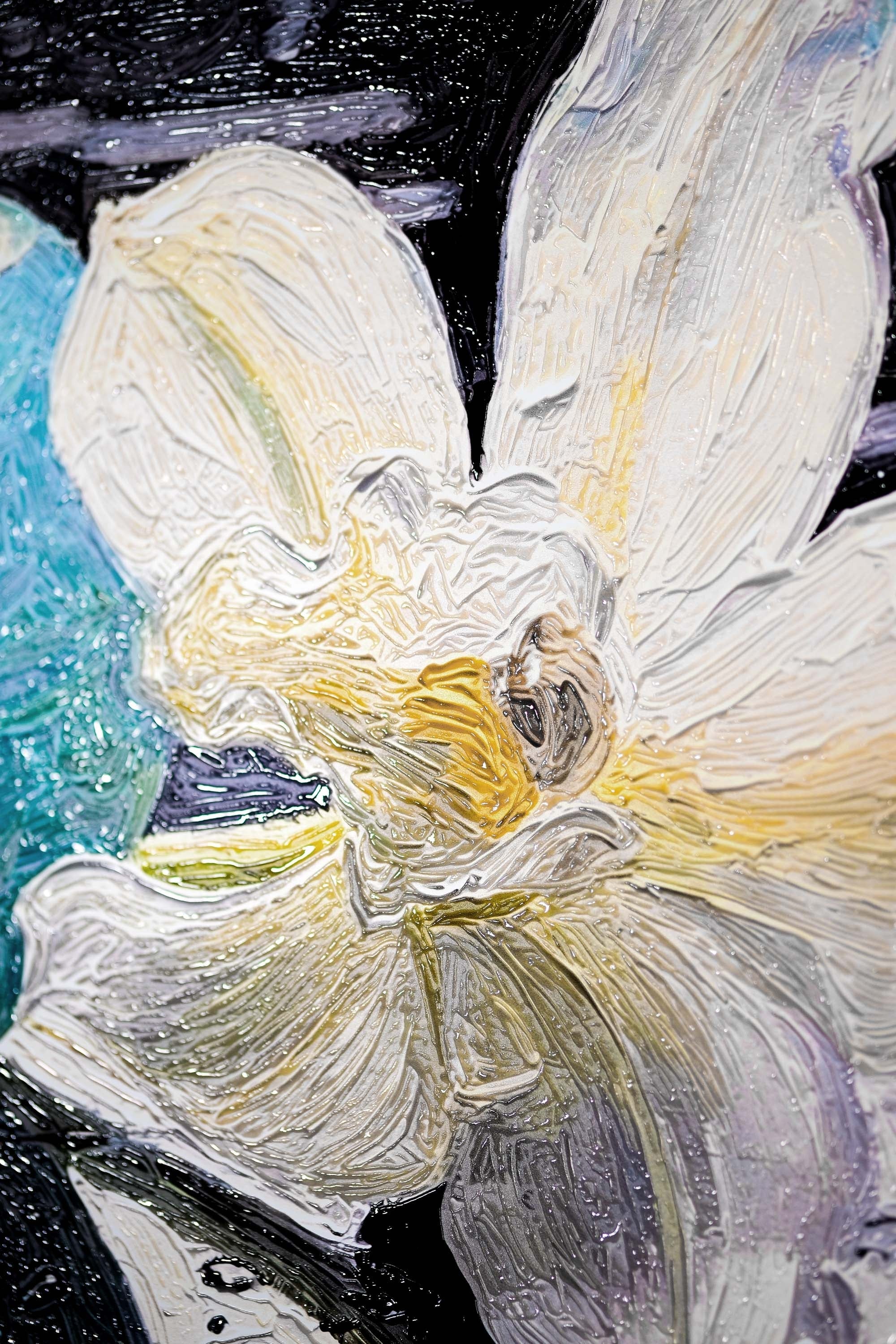 Zen Huzur Çiçeği — 3D Kabartmalı Premium Duvar Sanatı