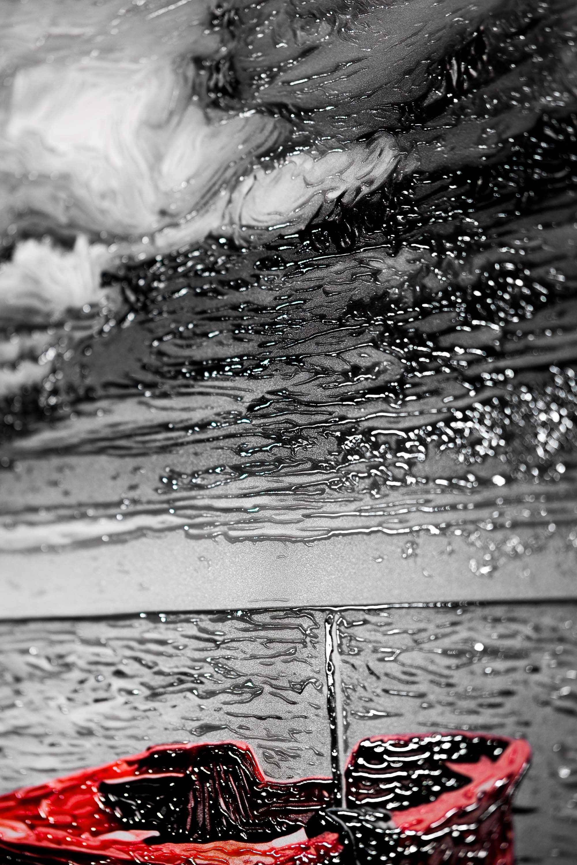 Kızıl Kıyı Gözcüsü — 3D Kabartmalı Premium Duvar Sanatı