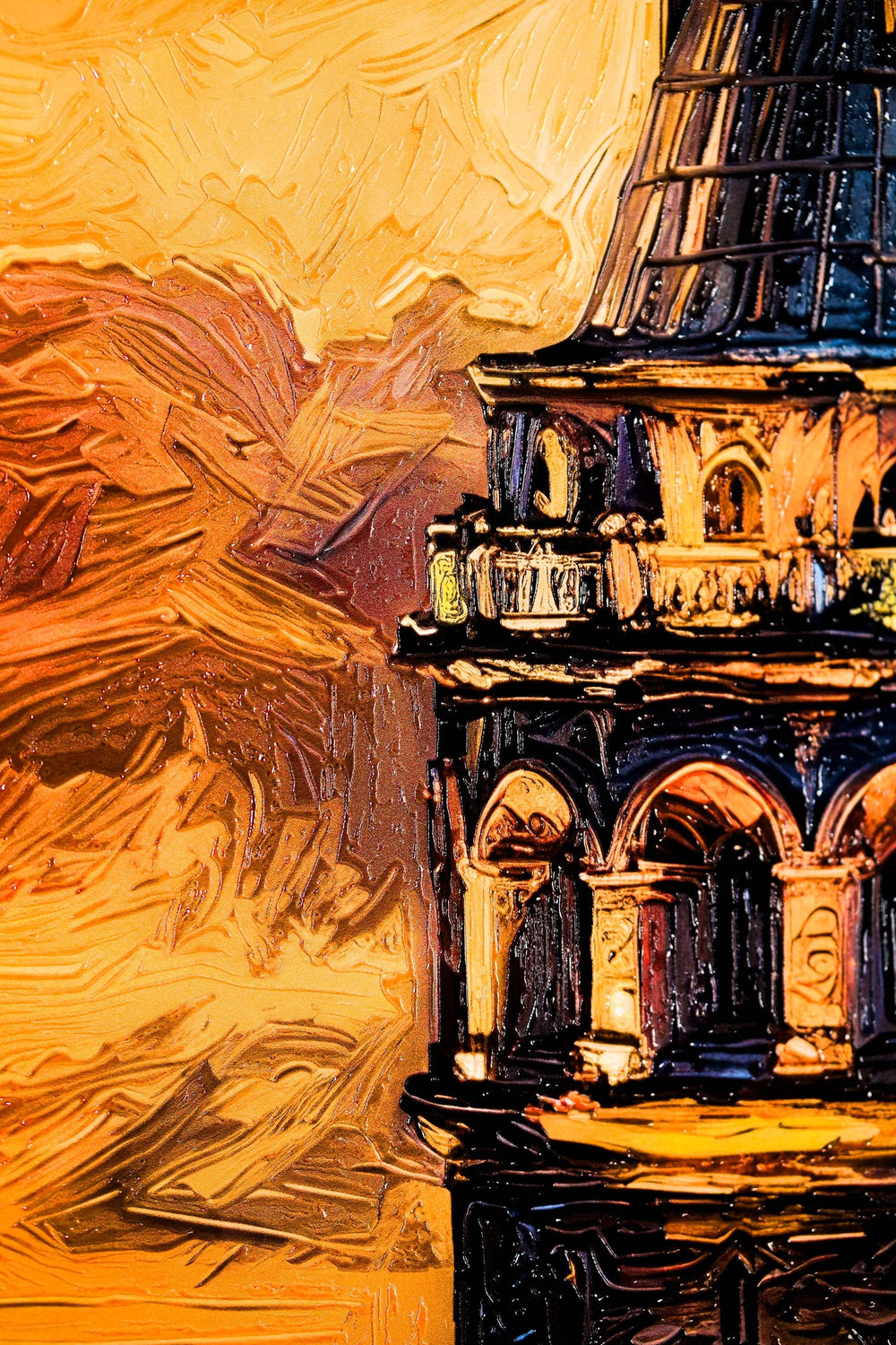Galata Sunset Sentinel — 3D Kabartmalı Premium Duvar Sanatı