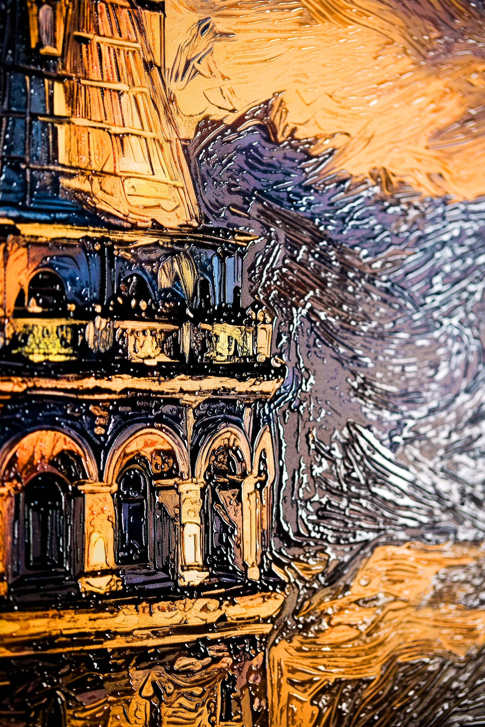 Galata Sunset Sentinel — 3D Kabartmalı Premium Duvar Sanatı
