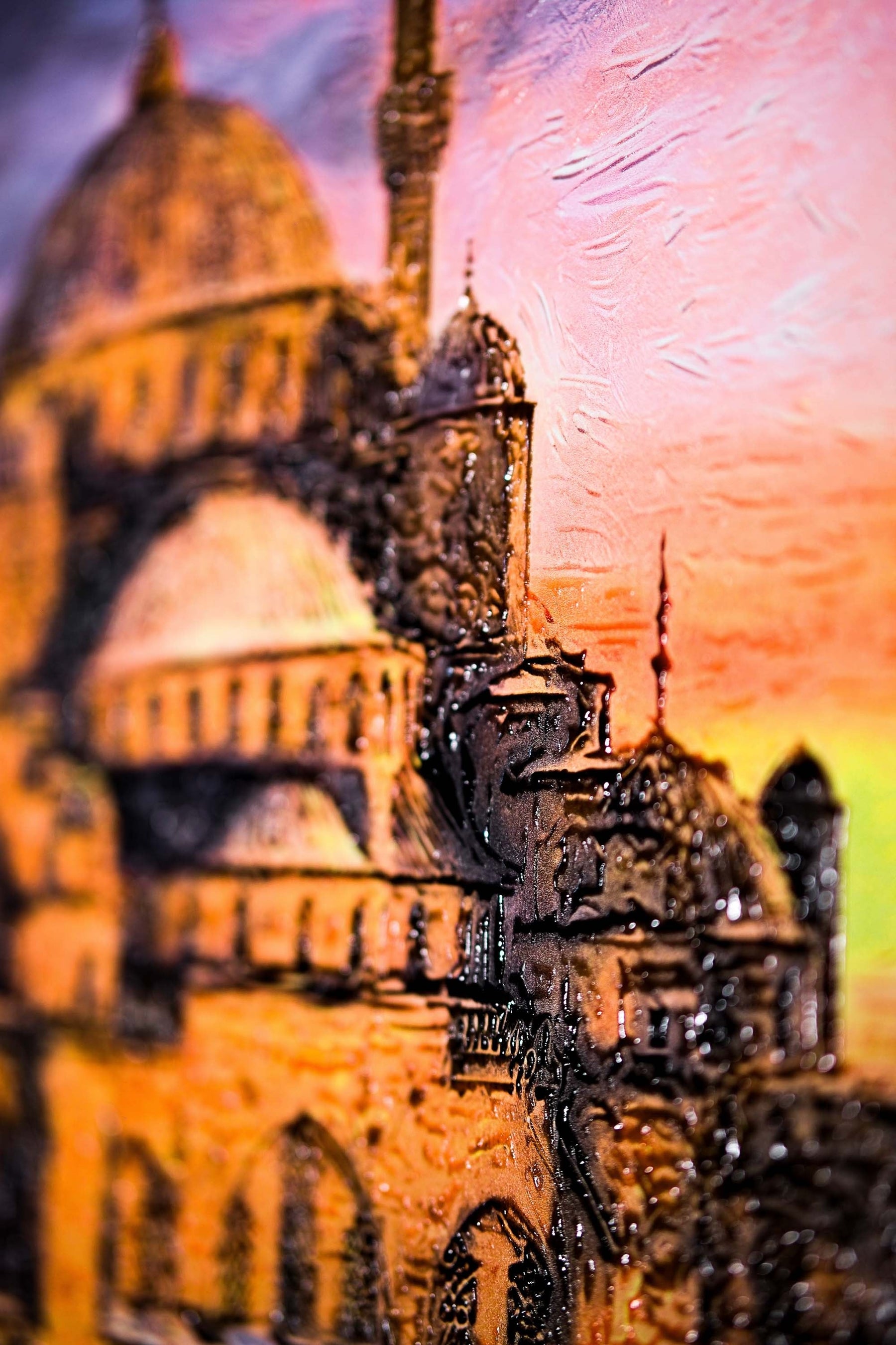 Ebedi Sultanahmet Işıltısı — 3D Kabartmalı Premium Duvar Sanatı