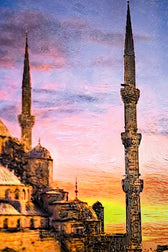 Ebedi Sultanahmet Işıltısı — 3D Kabartmalı Premium Duvar Sanatı