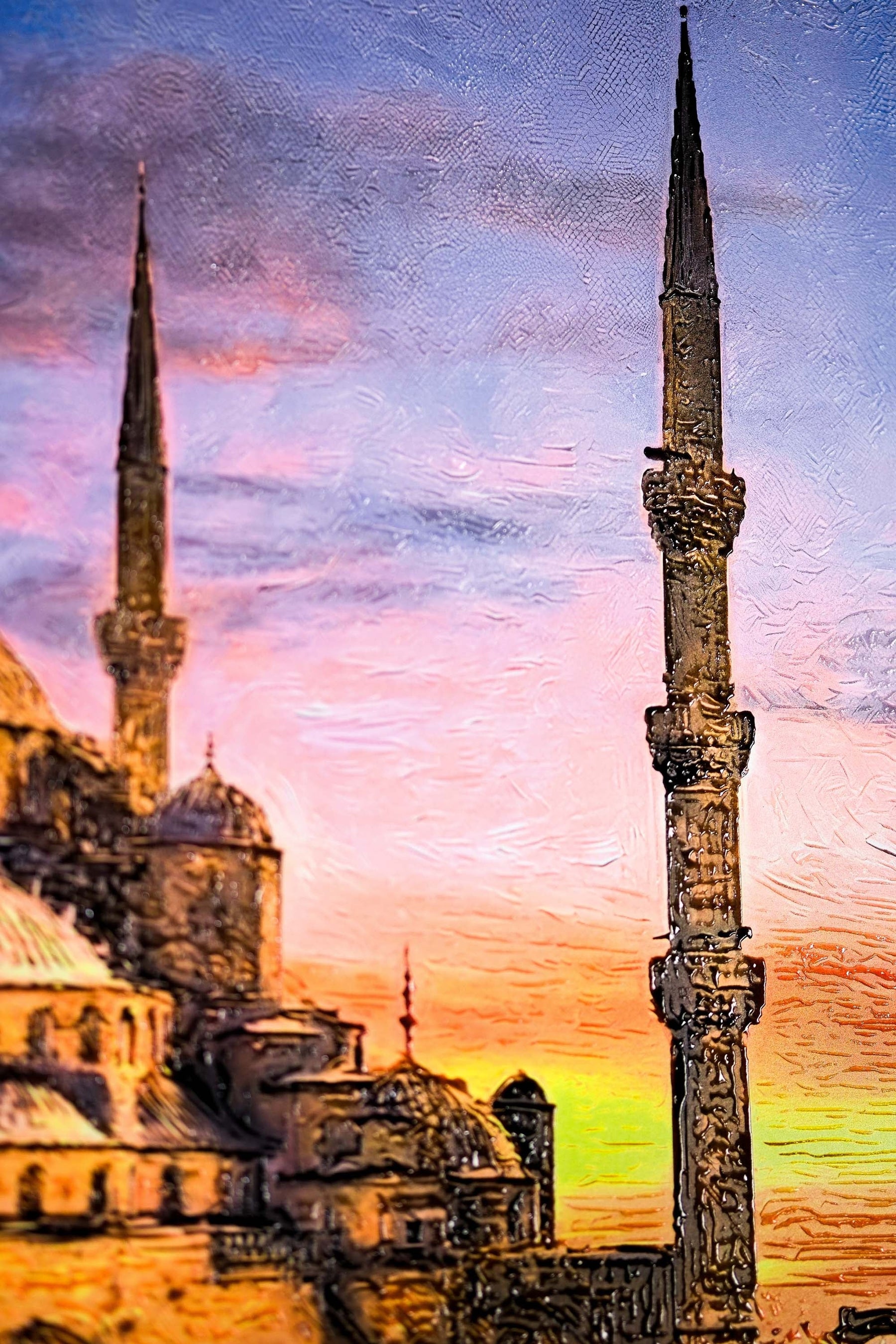 Ebedi Sultanahmet Işıltısı — 3D Kabartmalı Premium Duvar Sanatı