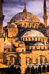 Ebedi Sultanahmet Işıltısı — 3D Kabartmalı Premium Duvar Sanatı