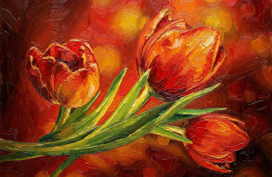 Kızıl Sessizlik — 3D Kabartmalı Premium Duvar Sanatı