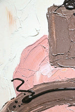 Mocha & Rose Abstract Stack — 3D Kabartmalı Premium Duvar Sanatı