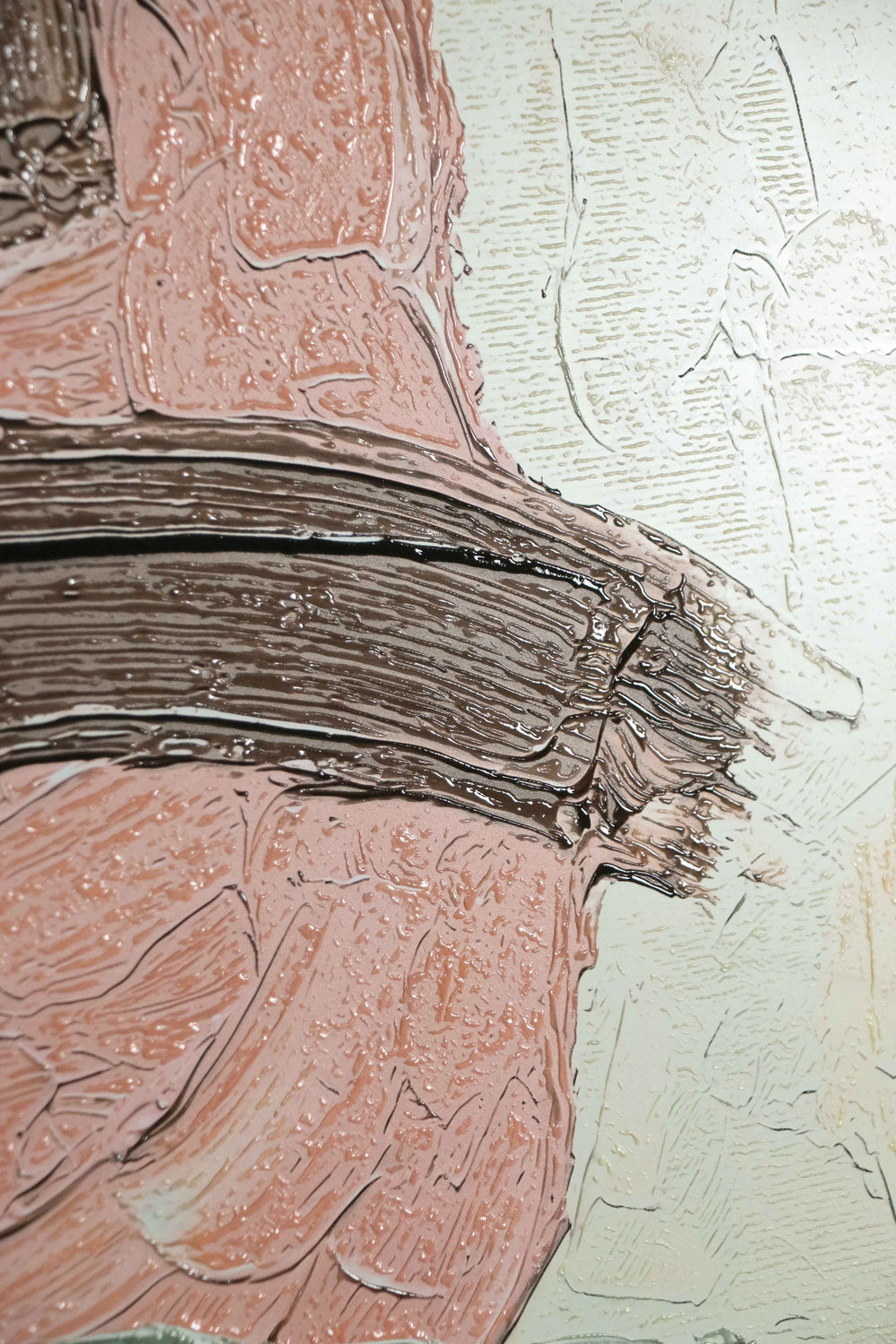 Mocha & Rose Abstract Stack — 3D Kabartmalı Premium Duvar Sanatı