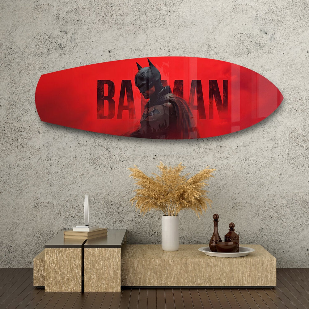 Pelerinli İntikamcı Çizgi Roman Kahraman Cam Tablo.