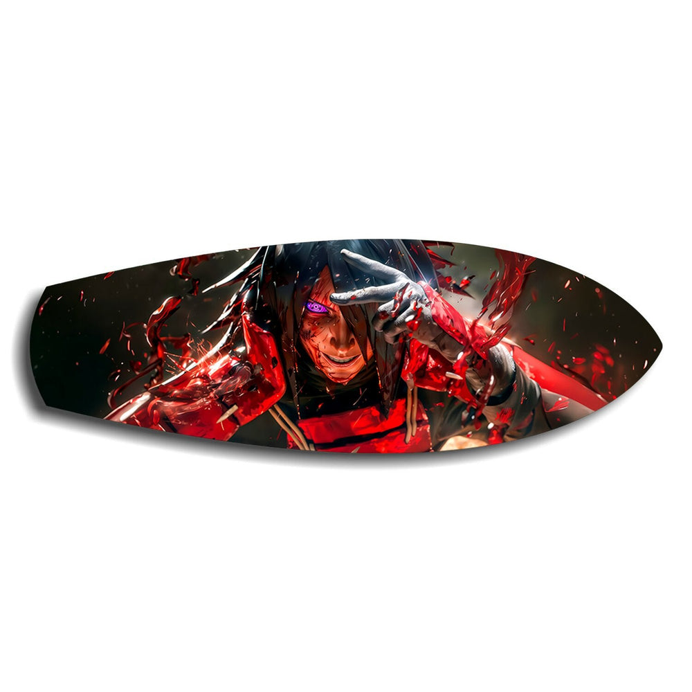 Anime Ninja Kızıl Güç Cam Tablo.