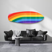 Gökkuşağı Pride Çizgi Cam Tablo.