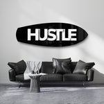 Hustle Tipografi Motivasyon Cam Tablo.