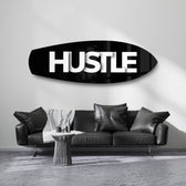 Hustle Tipografi Motivasyon Cam Tablo.
