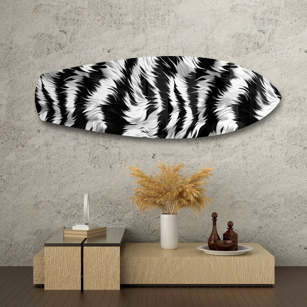 Zebra Çizgili Cam Tablo.