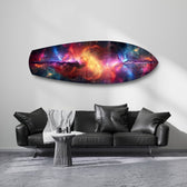 Kozmik Nebula Galaksi Cam Tablo.
