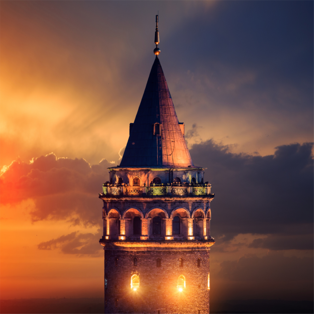 Galata Kulesi Cam Tablo