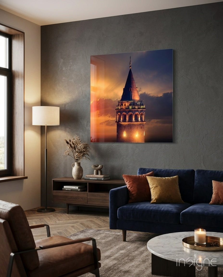 Galata Kulesi Cam Tablo