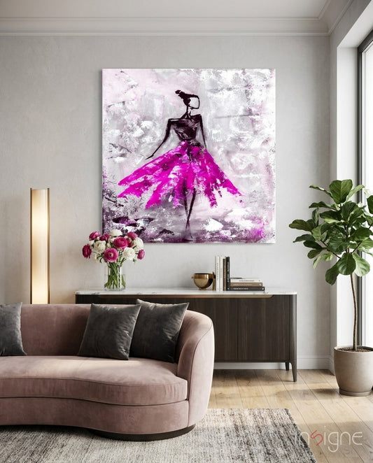 Kadın (Pembe) Cam Tablo
