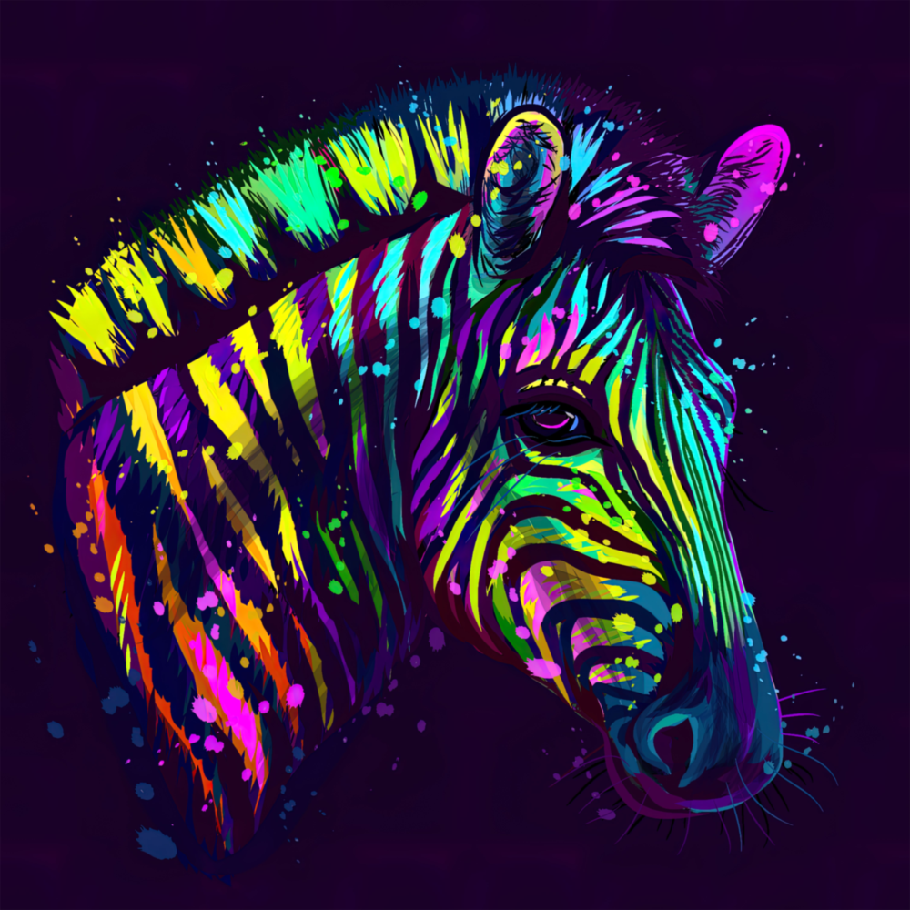 Renkli Zebra Cam Tablo