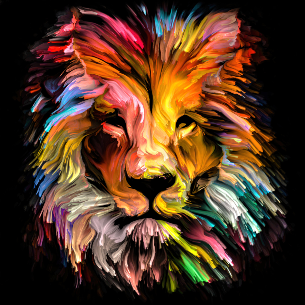 Sarı Aslan Cam Tablo