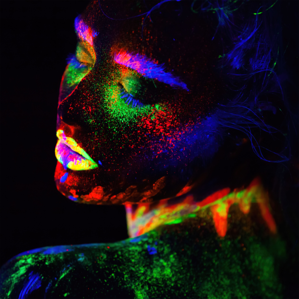 Neon Renkli Makyaj Cam Tablo