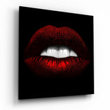 Red Lips Glass Wall Art.