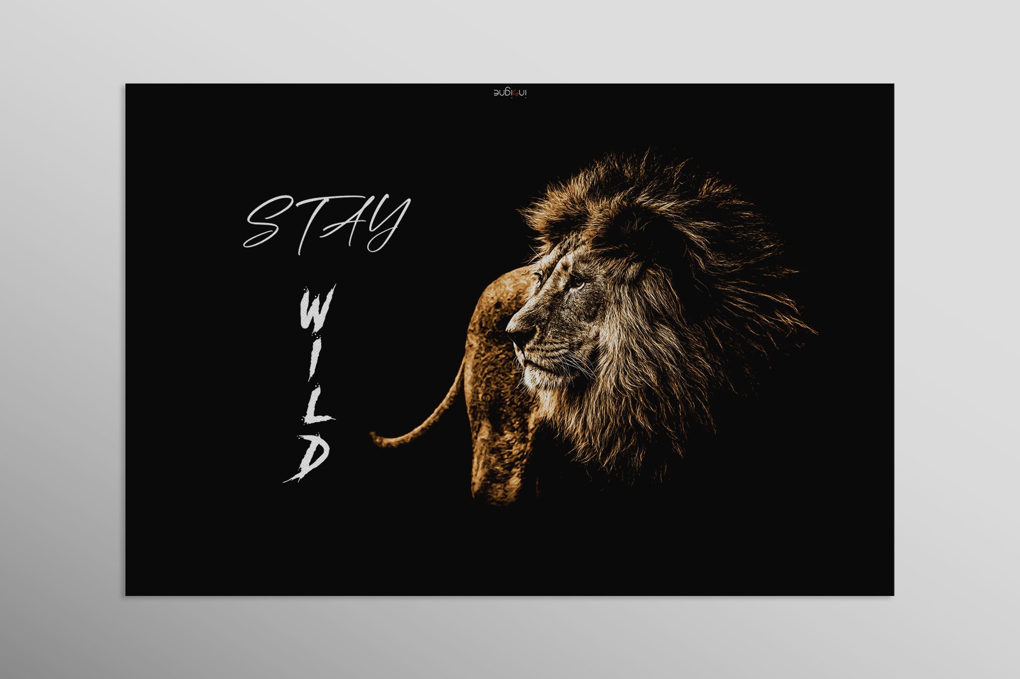 Lacquer Rain King – 3D Kabartmalı Parlak Lak Aslan Tablo