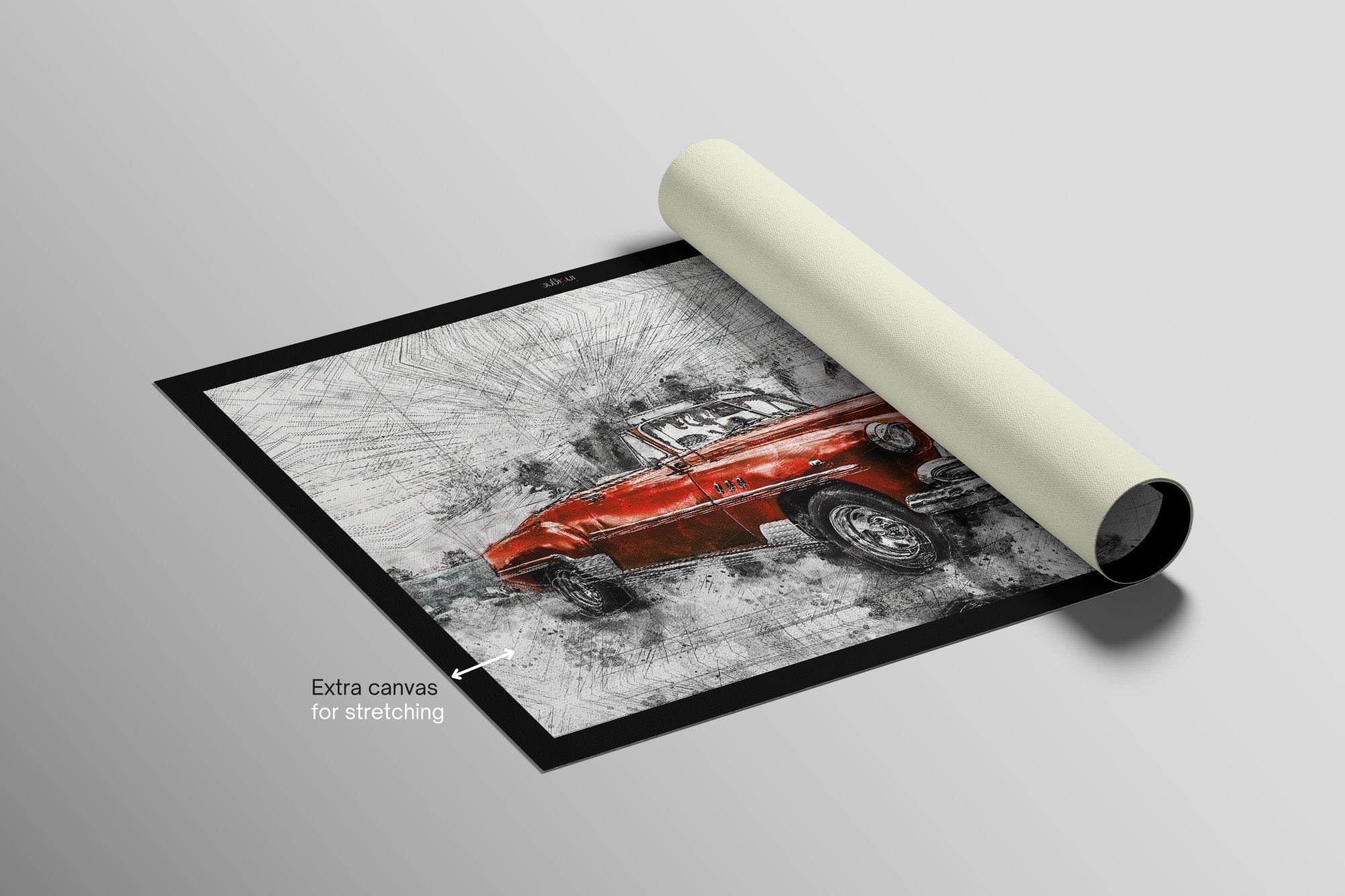 Crimson Chrome Classic — 3D Kabartmalı Premium Duvar Sanatı