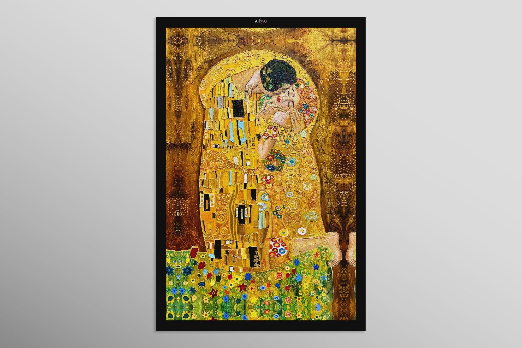 Gustav Klimt Öpücük — 3D Kabartmalı Premium Duvar Sanatı
