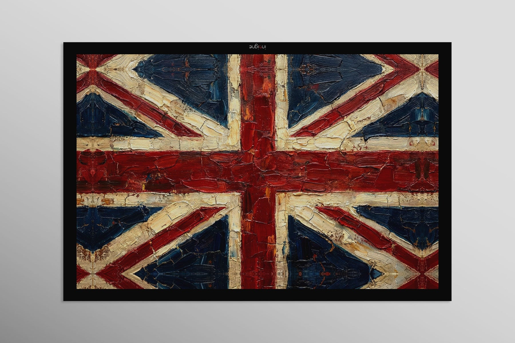 Imperial Heritage: Sculpted Union Jack — 3D Kabartmalı Premium Duvar Sanatı