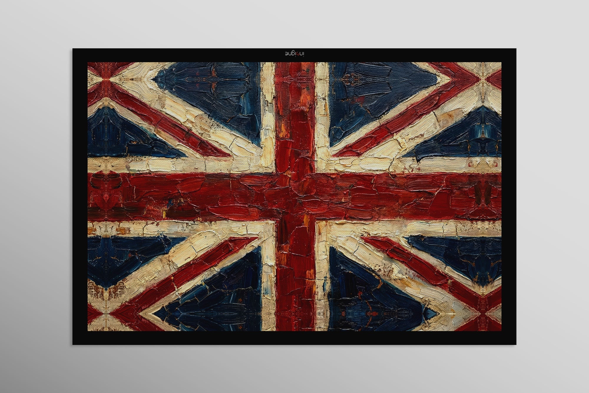 Imperial Heritage: Sculpted Union Jack — 3D Kabartmalı Premium Duvar Sanatı