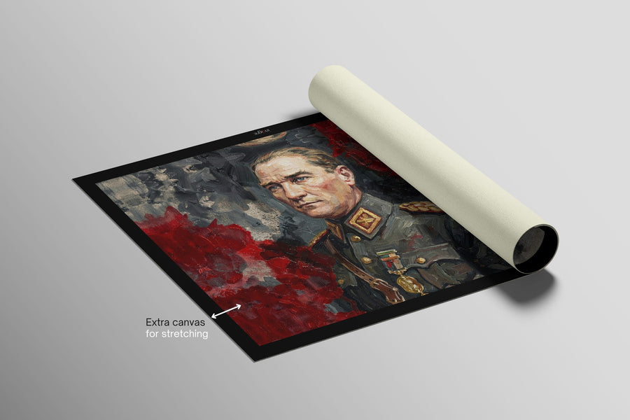 Atatürk — 3D Kabartmalı Premium Duvar Sanatı