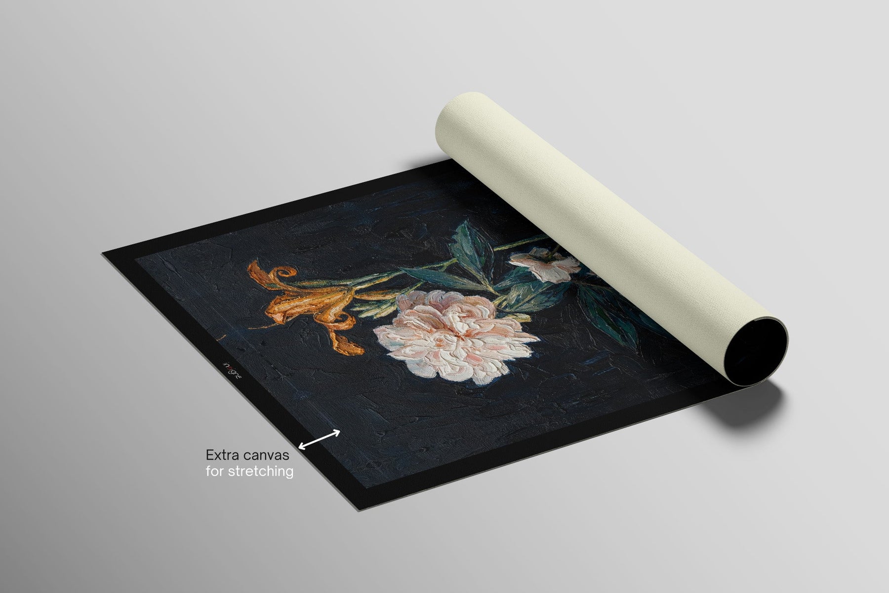 Gece Yarısı Şakayığı ve Kehribar Zambağı — 3D Kabartmalı Premium Duvar Sanatı