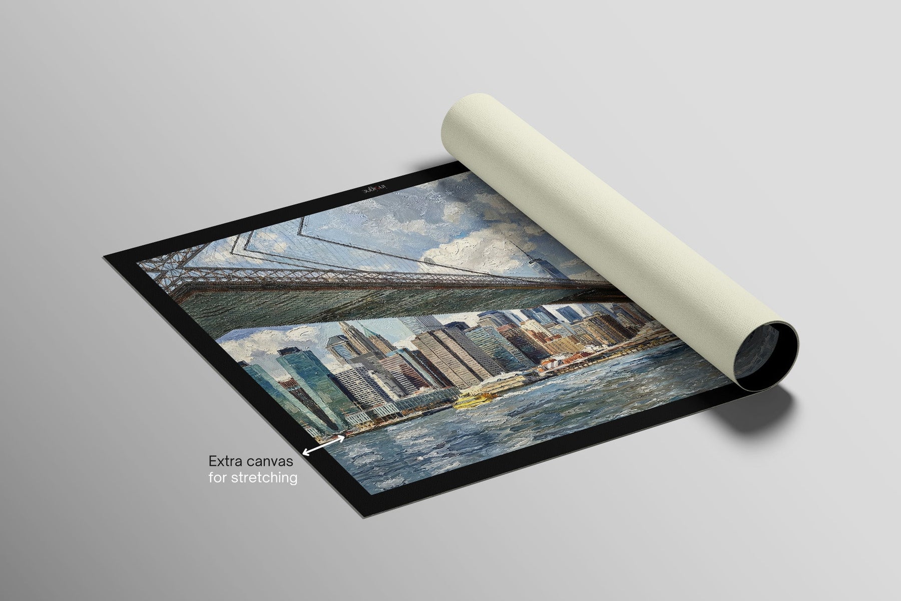 Gotham’s Golden Gateway: Brooklyn Bridge — 3D Kabartmalı Premium Duvar Sanatı