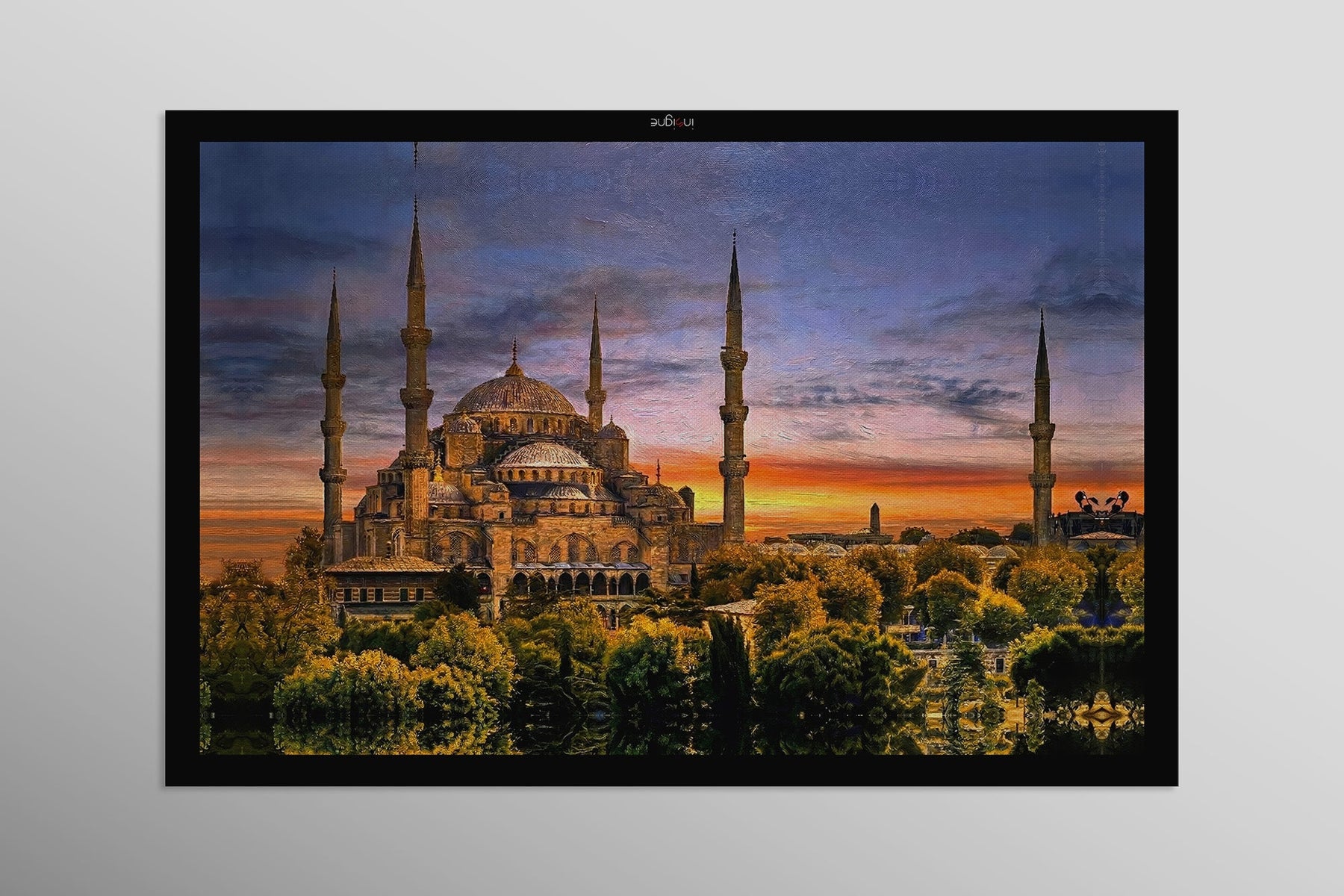 Ebedi Sultanahmet Işıltısı — 3D Kabartmalı Premium Duvar Sanatı