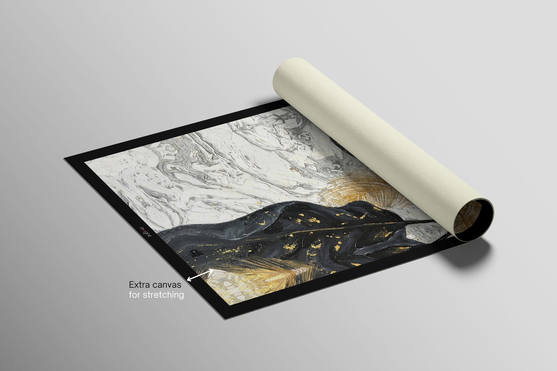 Yaldızlı Yapraklar— 3D Kabartmalı Premium Duvar Sanatı
