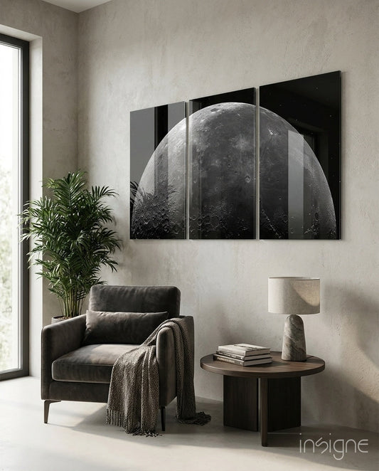 Ayın Karanlık Yüzü Mega Cam Tablo