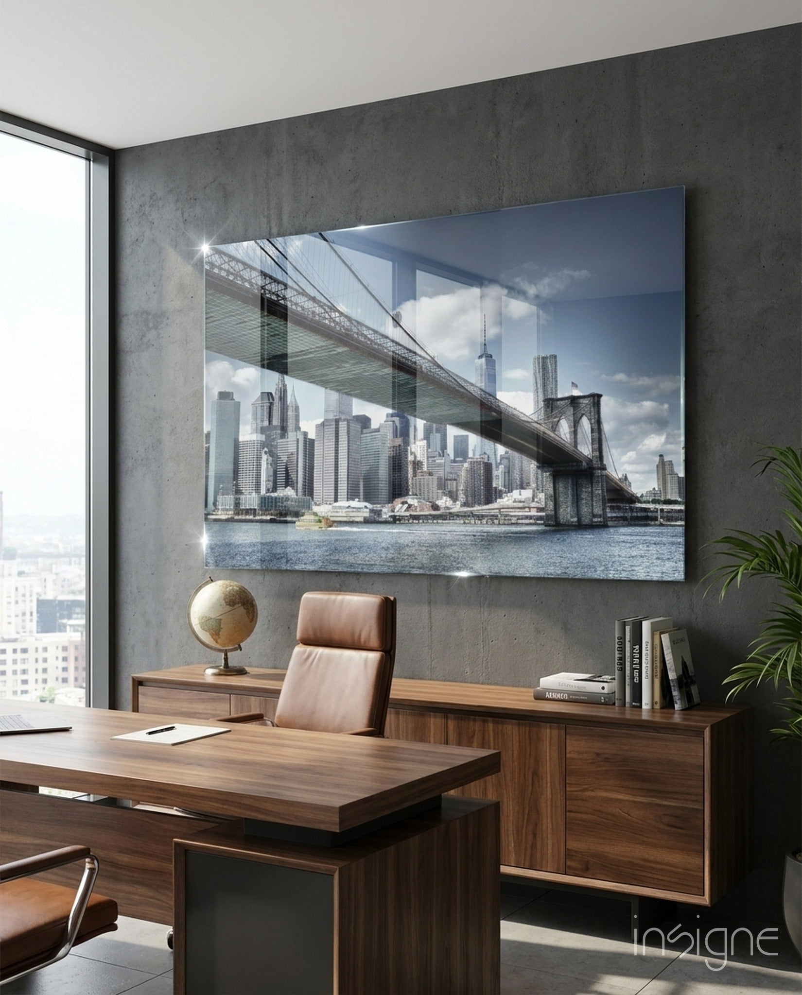 Manhattan Köprüsü Cam Tablo