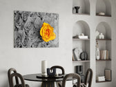 Sarı Gül Cam Tablo
