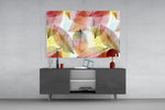 Renkli Yapraklar Cam Tablo
