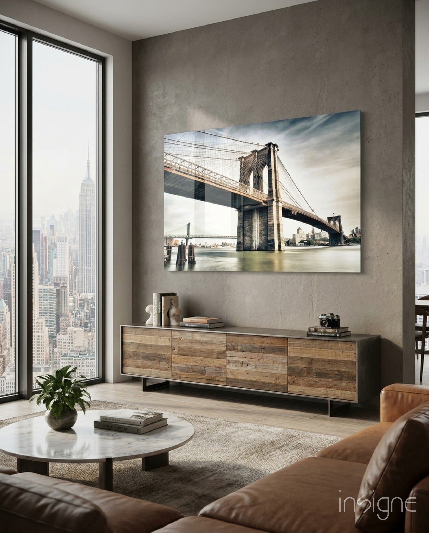 Brooklyn Köprüsü Cam Tablo
