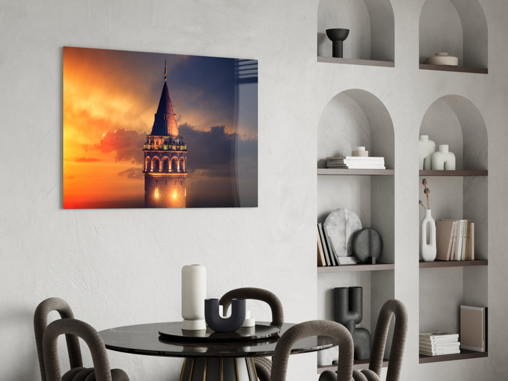 Galata Kulesi Cam Tablo