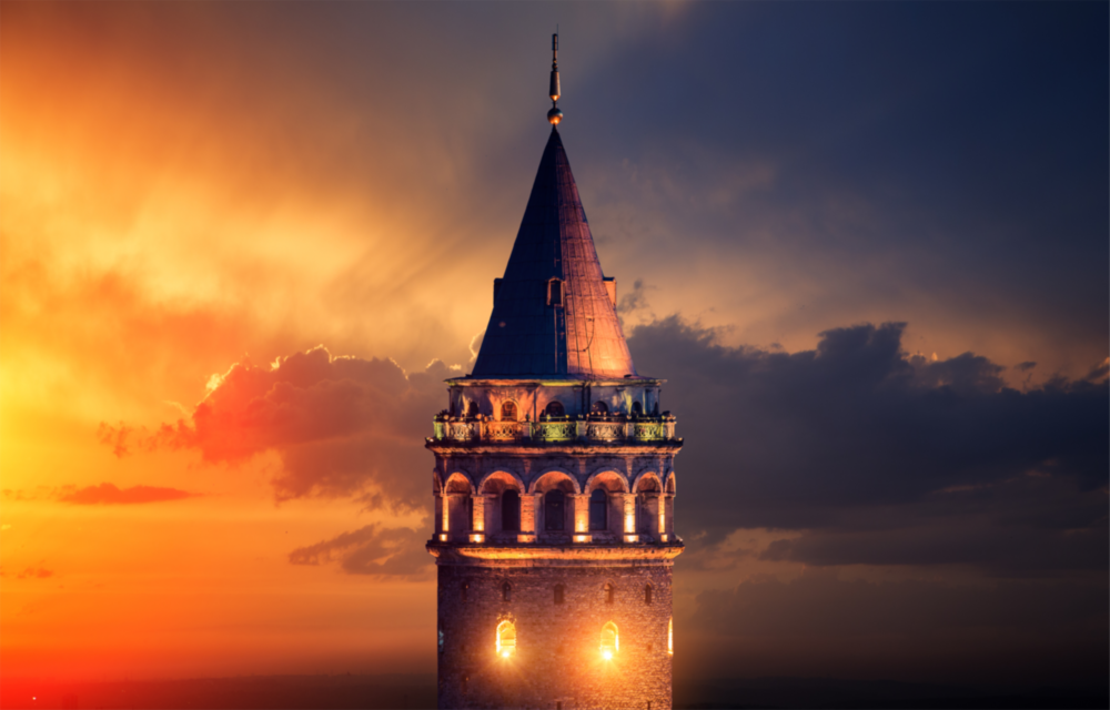 Galata Kulesi Cam Tablo
